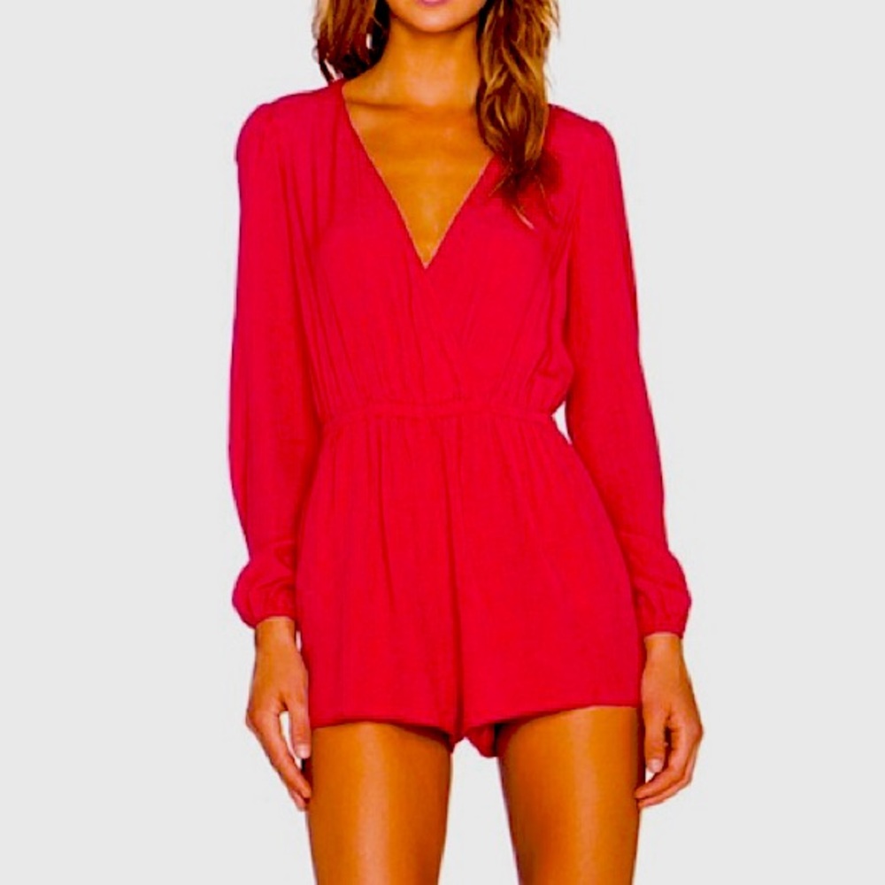 Red Longsleeve Romper